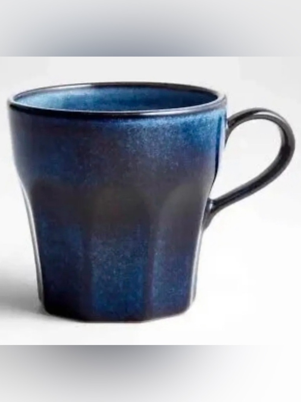 New! Crate&Barrel Cove Glazed Indigo Mug